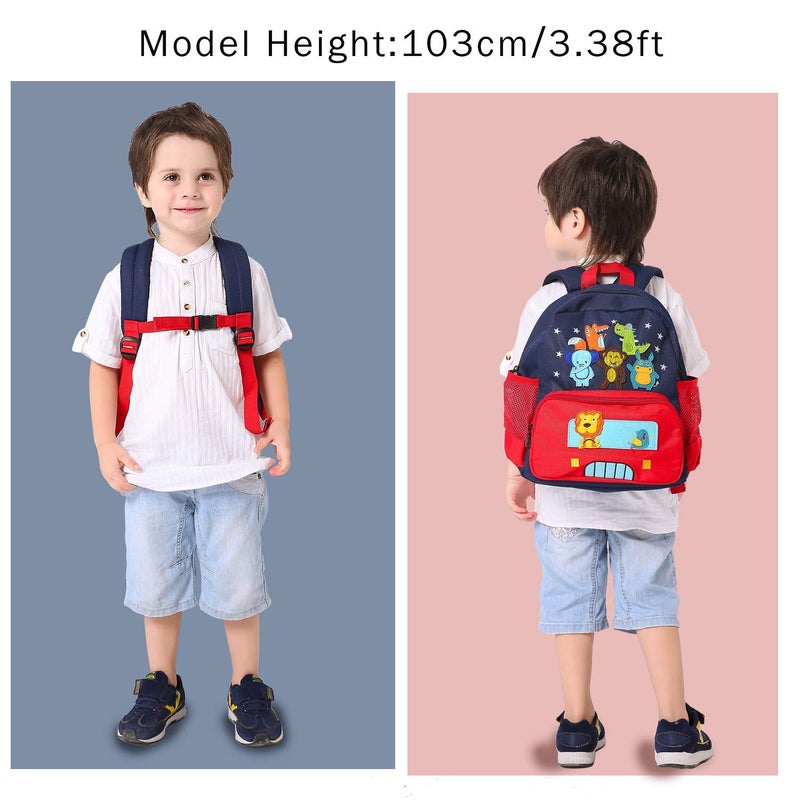 willikiva Cute Zoo Little 3d Backpack Kids Backpack for Boys and Girls Toddler Backpack Waterproof Preschool (Red) - Image 3